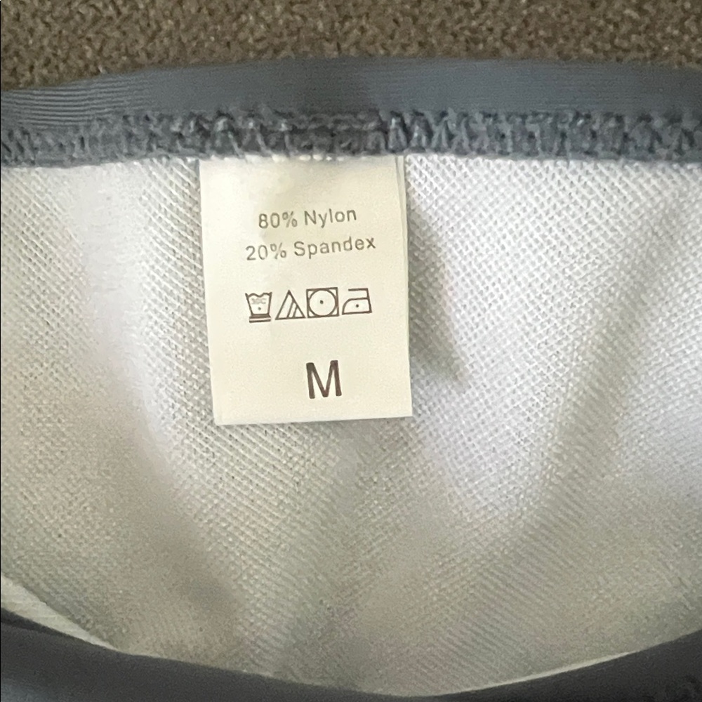 Gray Nylon Spandex Top